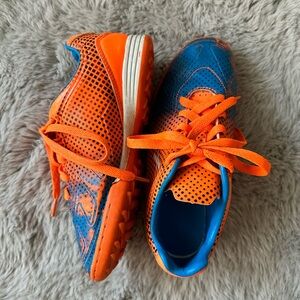 Vibrant Orange and Blue Kids Sneakers